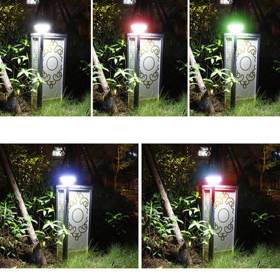 RGB Solar Flame Outdoor Waterproof LED Ground Plug Path Light