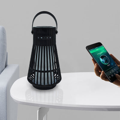Wasserdichte Kunststoff-Hohlstab-Lampenschirm-LED-Bluetooth-Lautsprecher-Außenlampe 
