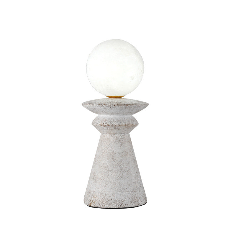 Japanese Style Moon Resin 1-Light Table Lamp