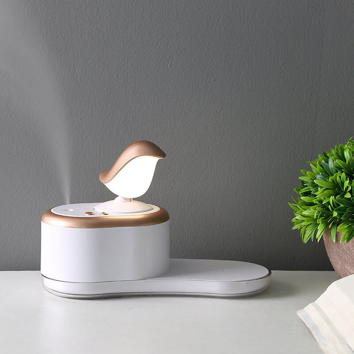 Moderner kabelloser wiederaufladbarer Luftbefeuchter USB LED Nachtlicht Tischlampe 