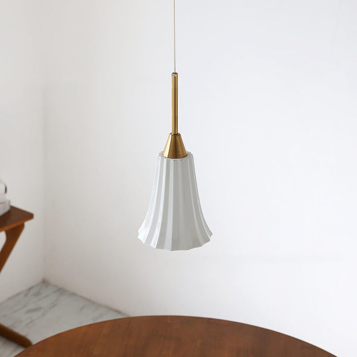 Lámpara colgante de 1 luz con textura cerámica minimalista moderna 