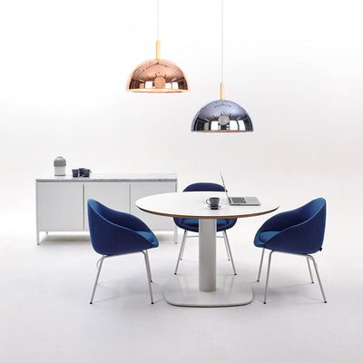 Nordic Simple Iron Dome Wood 1-Light Pendelleuchte