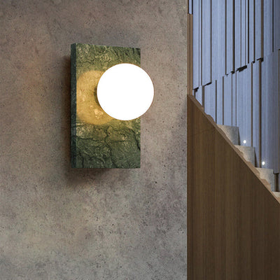 Nordic Marble Rectangular Design 1-Light Wall Sconce Lamp