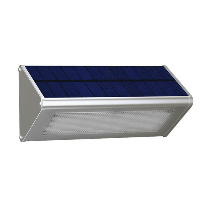 Lampe murale LED à détecteur de corps en aluminium solaire pour patio, triangle trapèze 