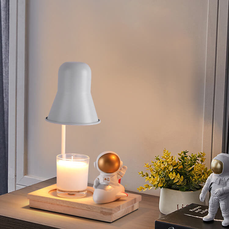 Lampe de table à 2 lumières en cire fondante aromathérapie moderne astronaute 