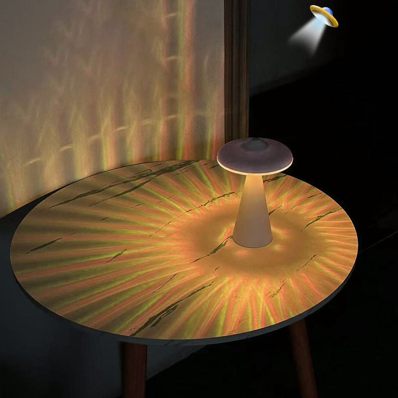 Lampe de Table LED Ambiante OVNI Champignon Créatif Moderne 