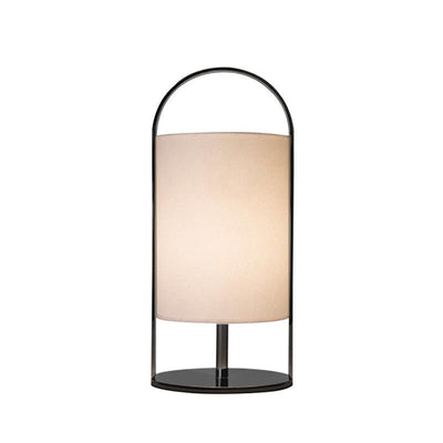 Nordic Minimalist Fabric Column Ring 1-Light Table Lamp