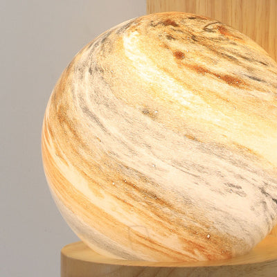 Applique murale 1-lumière Nordic Glass Planet Log Base Plant 