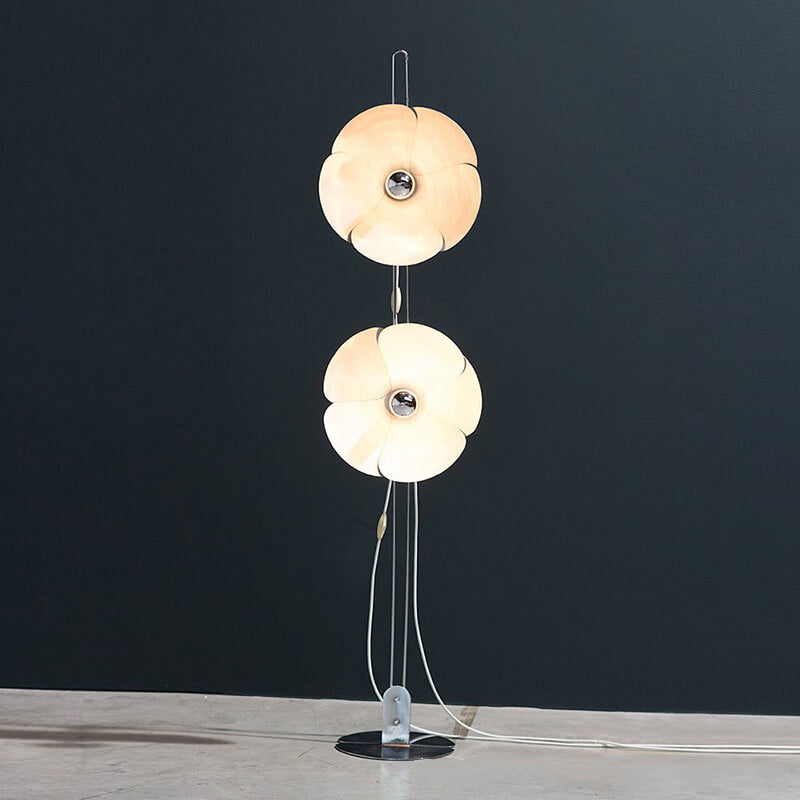 Retro Creative Flower Petal Design Stainless Steel LED Standing Floor Lamp