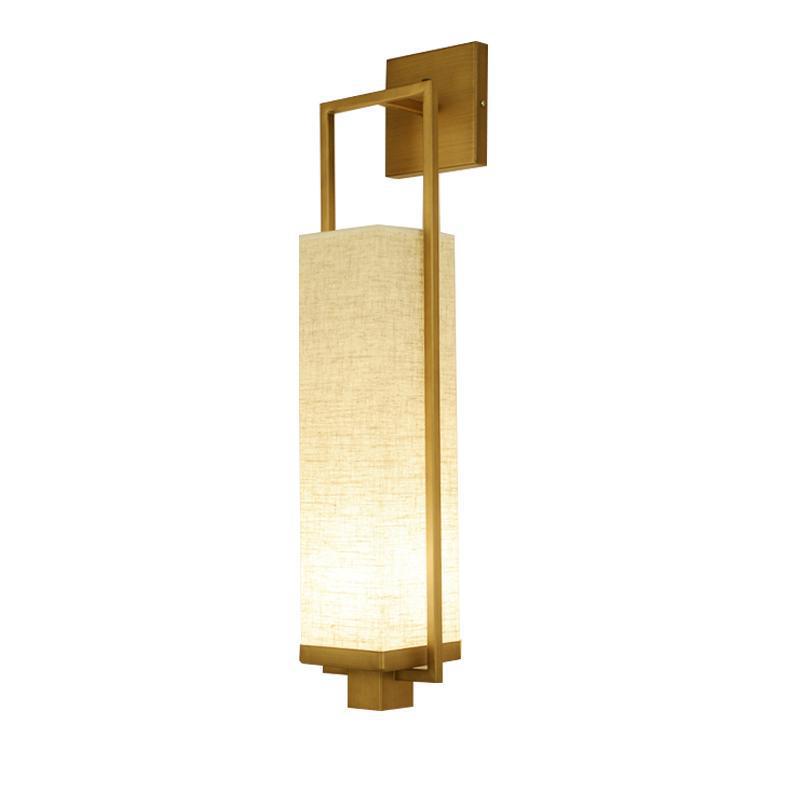 Modern Classical Minimalist Iron Cloth 1-Light Wall Sconce Lamp