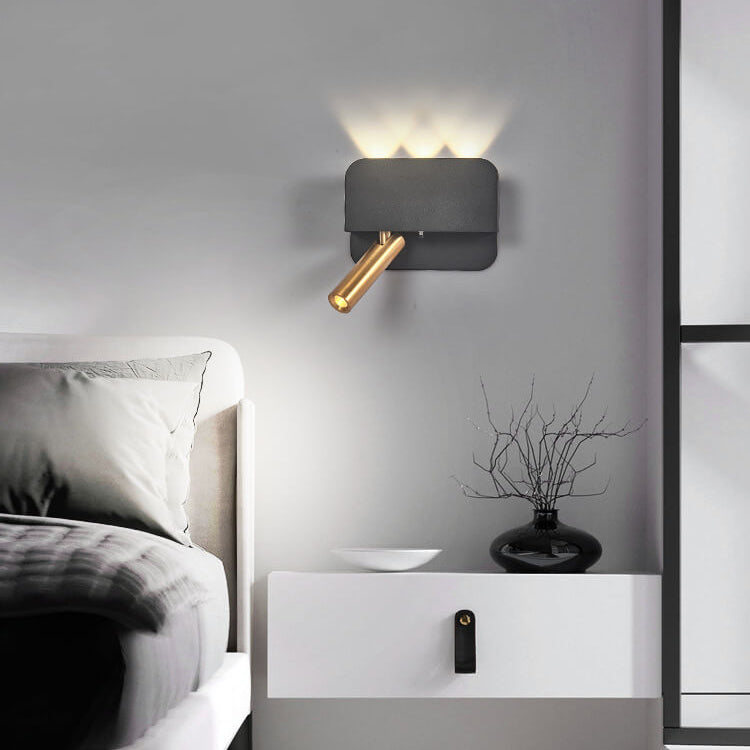 Minimalist Square Spotlight Rotating LED Wall Sconce Lamp