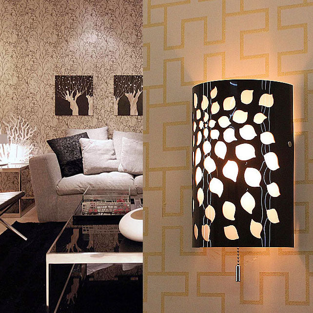 Modern Creative Iron Half Cylinder 1-Light Wall Sconce Lamp