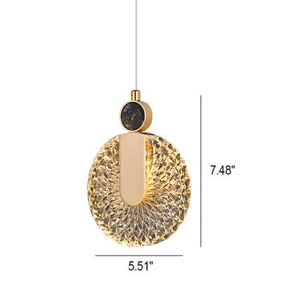 Modern Luxury Shell Round Acrylic LED Pendant Light