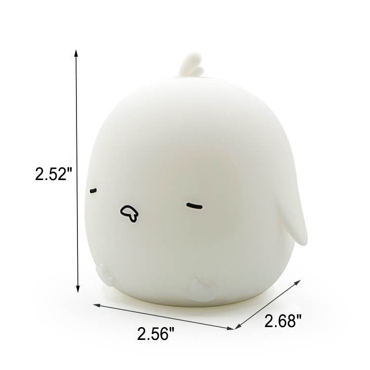 Lámpara de mesa con luz nocturna LED mini de silicona creativa de dibujos animados 