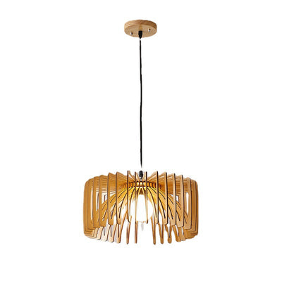 Japanese Minimal Wabi-sabi Log Color 1-Light Pendant Light