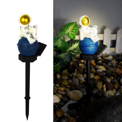 ضوء المناظر الطبيعية القابل للإدخال في الأرض بحديقة LED الحديثة المزخرفة براتنج رائد الفضاء الشمسي الخارجي 