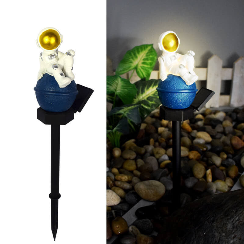 ضوء المناظر الطبيعية القابل للإدخال في الأرض بحديقة LED الحديثة المزخرفة براتنج رائد الفضاء الشمسي الخارجي 
