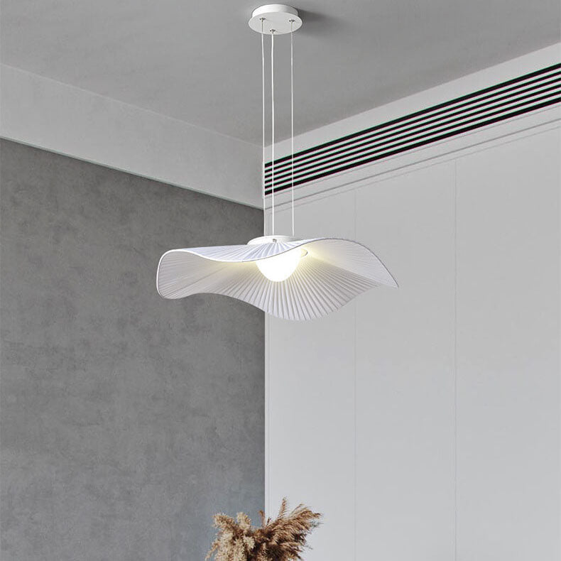 Modern Creative Cloth Lotus Leaf LED Semi-Flush Mount Light