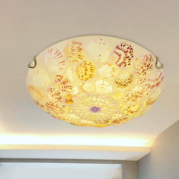 Luz de techo empotrada LED redonda de arte de concha mediterránea europea 