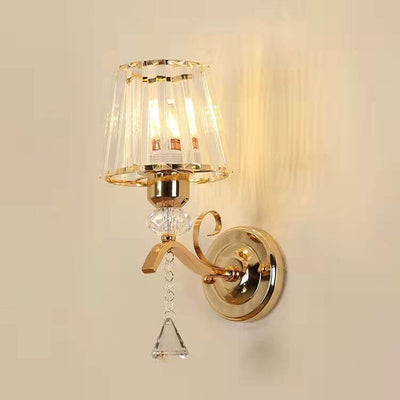 Applique Murale à 1 Lumière en Forme de Cône en Verre de Luxe Nordique 