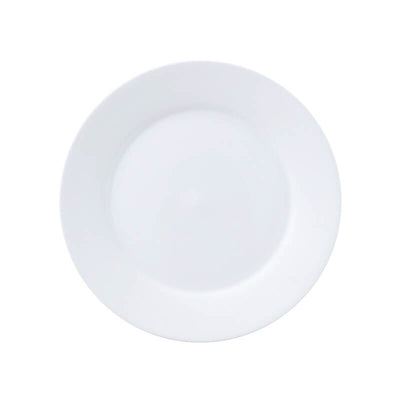 Modern Porcelain Round White Flat Dinner Plate