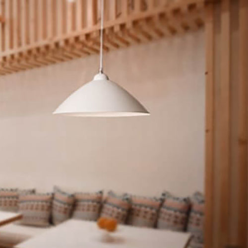 Lámpara colgante de 1 luz con cúpula de tapa de hierro simple nórdica 