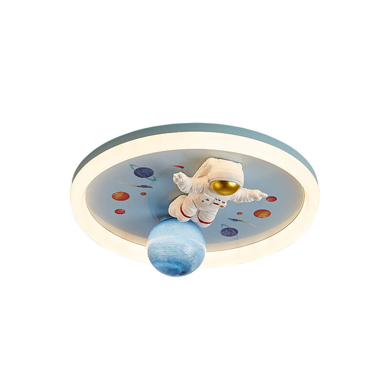 Kindliche Cartoon-Harz-Astronauten-runde Acryl-LED-Deckenleuchte 