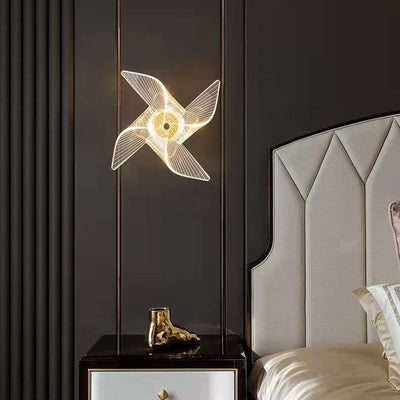 Modern Light Luxury Pinwheel Acrylic Aluminum LED Wall Sconce Lamp