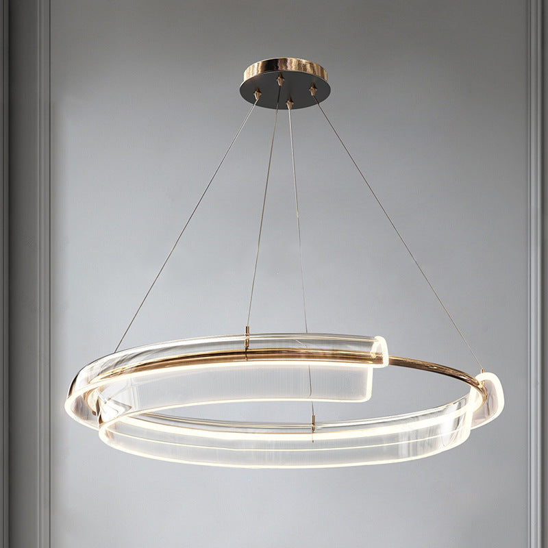 Minimalist Creative Round Wrought Iron LED Chandelier