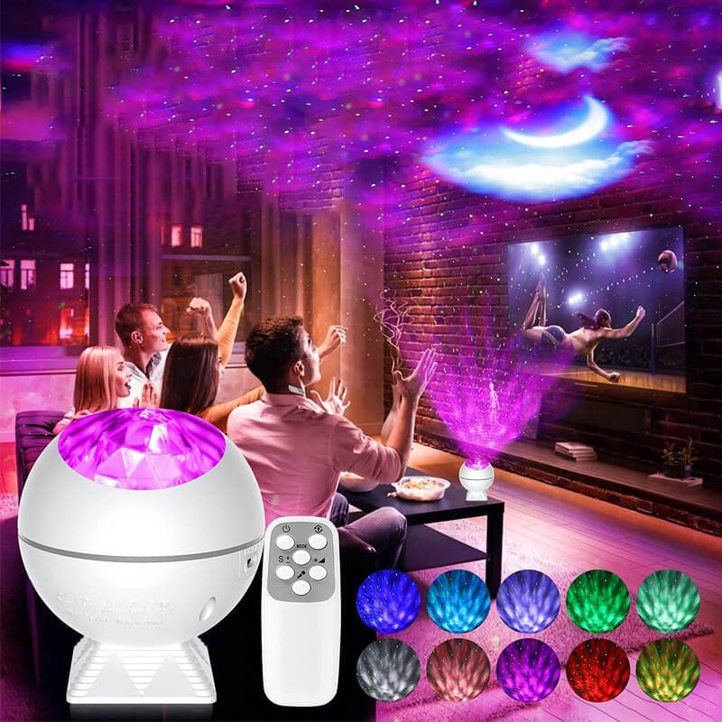 Lampe LED moderne en plastique à sept couleurs, Projection d&