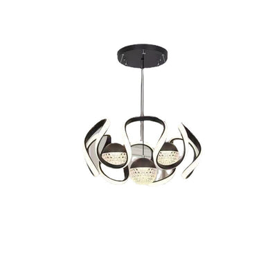 Nordic Creative Orb Twisted Lines Island Light  LED Chandelier