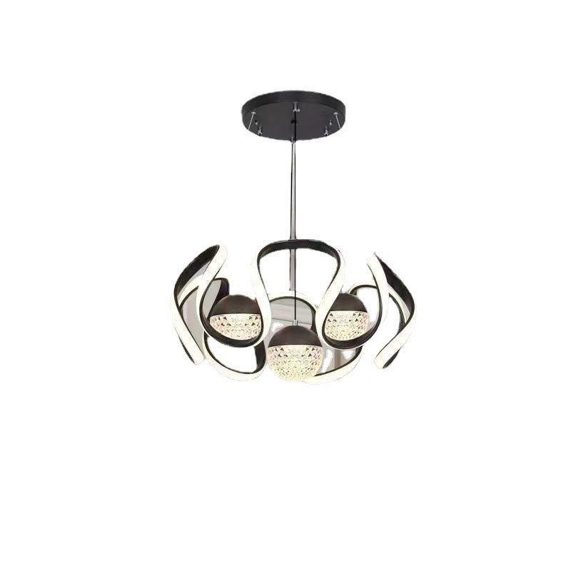 Nordic Creative Orb Twisted Lines Island Light  LED Chandelier