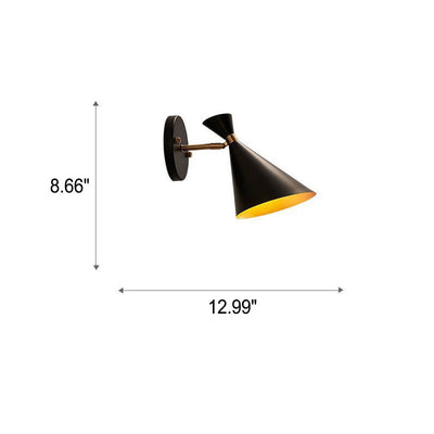 Nordic Creative Horn Black Gold 1-Light Wall Sconce Lamp