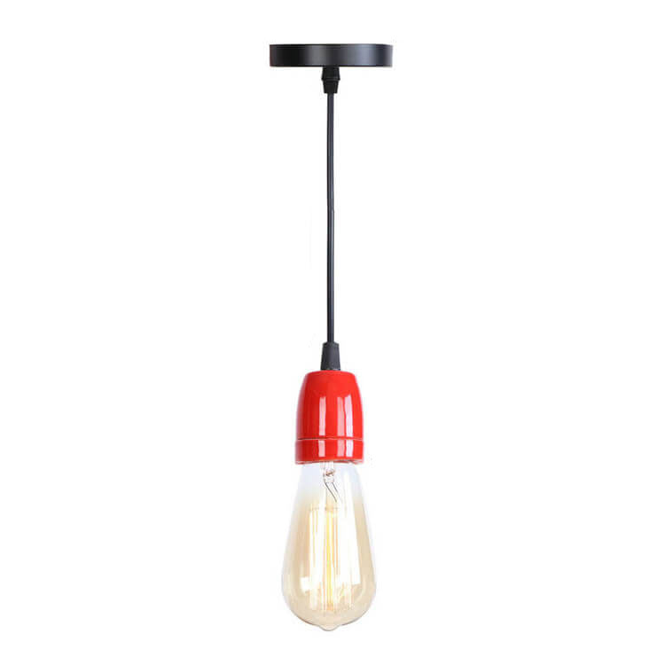 Modern Minimalist Industrial Colorful Solid Color Ceramic 1-Light Pendant Light