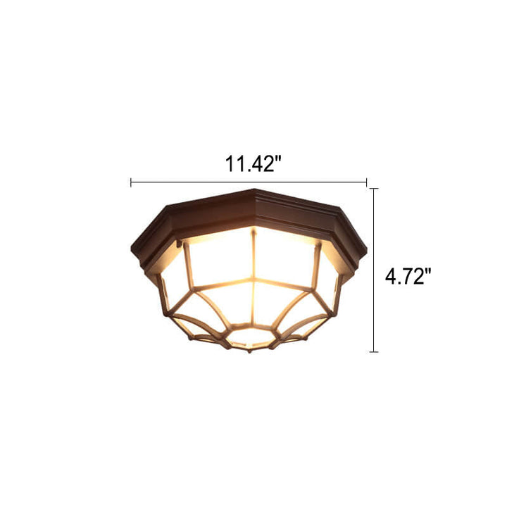 Vintage Industrielle Aluminium Symmetrisches Design 1-Licht Deckenleuchte 