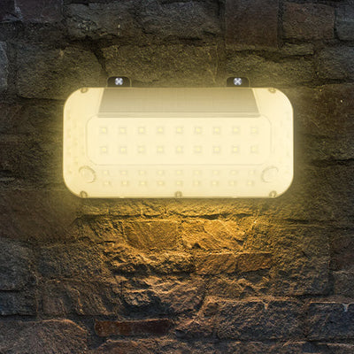 Applique murale extérieure LED avec capteur de corps émettant de la lumière latérale en ABS Simple solaire 