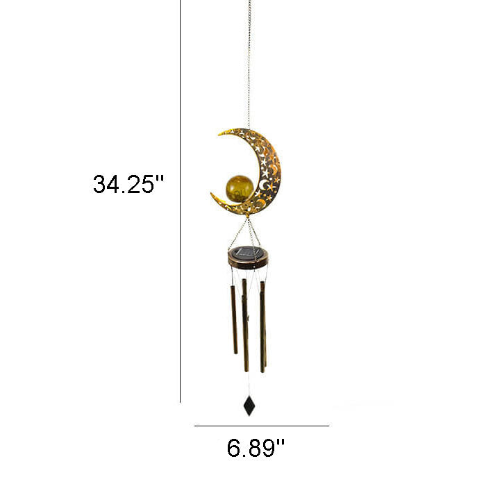 Industrial Solar Suspended Wind Chime Light Outdoor Decorative LED Pendant Light