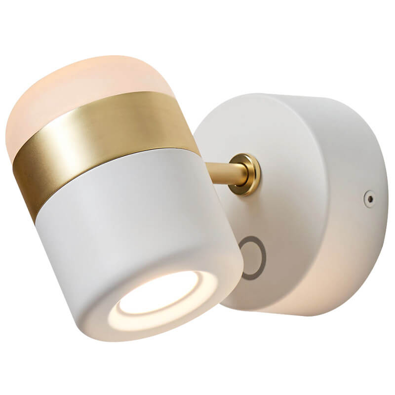 Nordic Minimalist Cylindrical Spotlight Adjustable Mini LED Wall Sconce Lamp