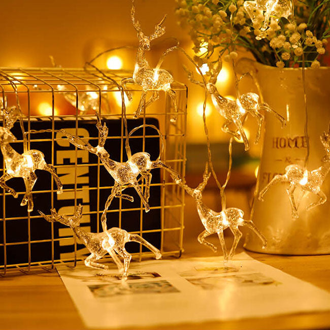 Lumières de guirlande à LED décoratives de Noël avec piles 