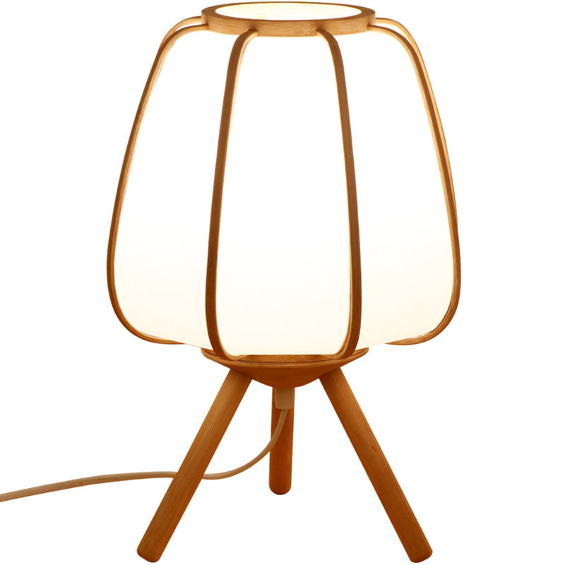 Modern Minimal Bamboo 1-Light Table Lamp