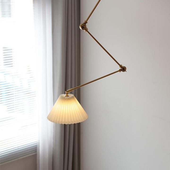 Nordic Minimalist Foldable Pleated Iron 1-Light Pendant Light