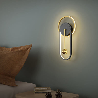 Nordic Industrial Iron Clock Design LED Wall Sconce Lamp