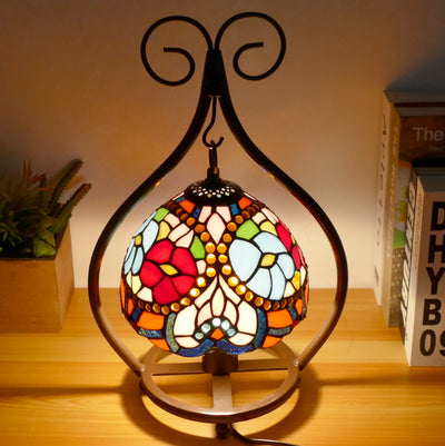 European Style Tiffany Heart Stained Glass 1-Light Table Lamp