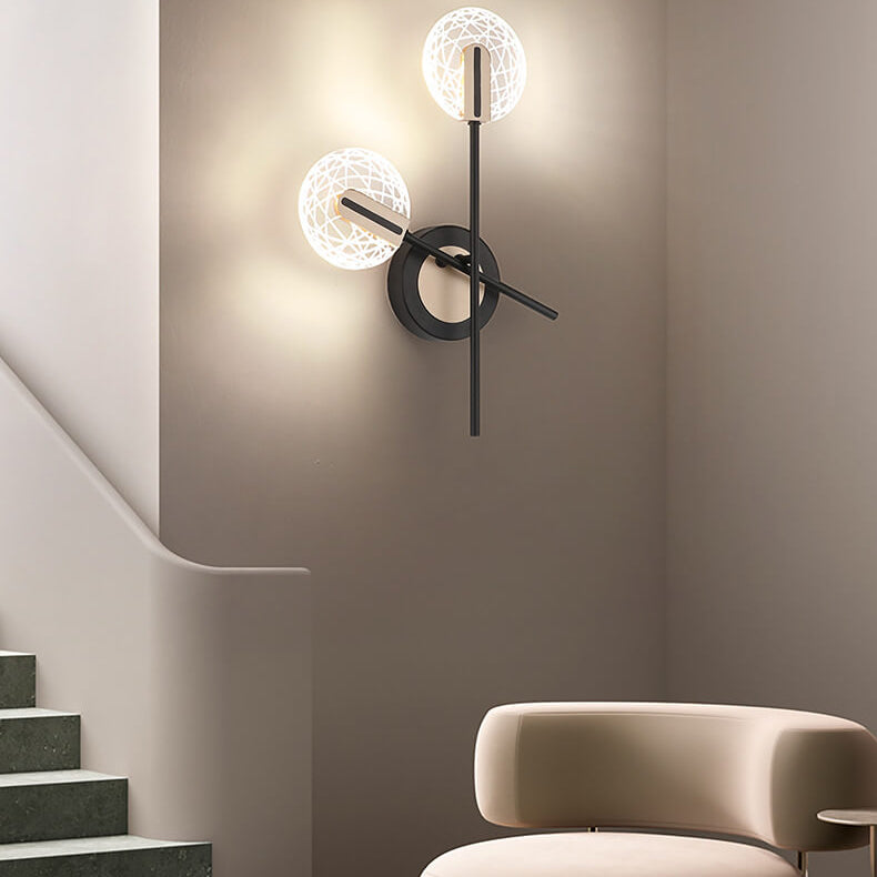 مصباح حائط LED دوار 1/2 بضوء أكريليك حديث 