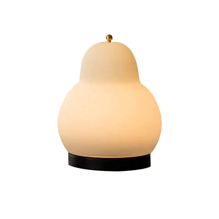 Traditional French Cream Pear Shape LED Rechargeable Touch Table Lamp For Bedroom