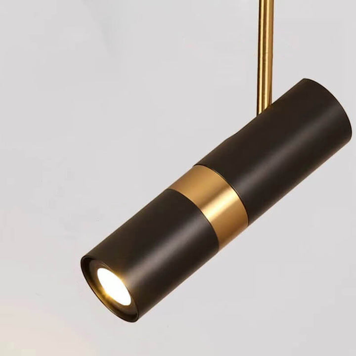Lampe suspendue moderne en aluminium et fer avec projecteur LED de luxe léger 