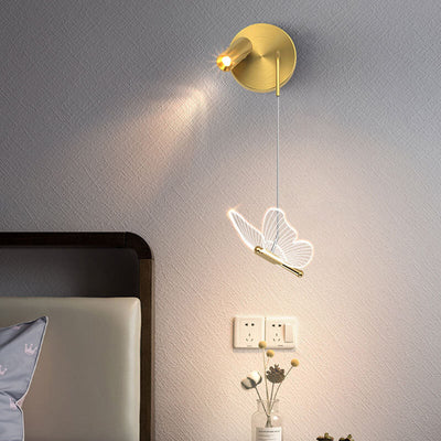 Nordic Light Luxury Butterfly Spotlight Design LED Wall Sconce Lamp