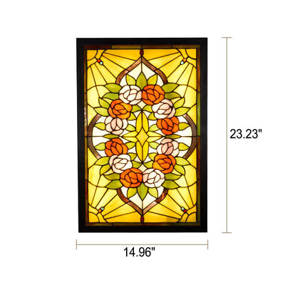 Tiffany Creative Pastoral Rose Pattern Mural Design LED-Wandleuchte 