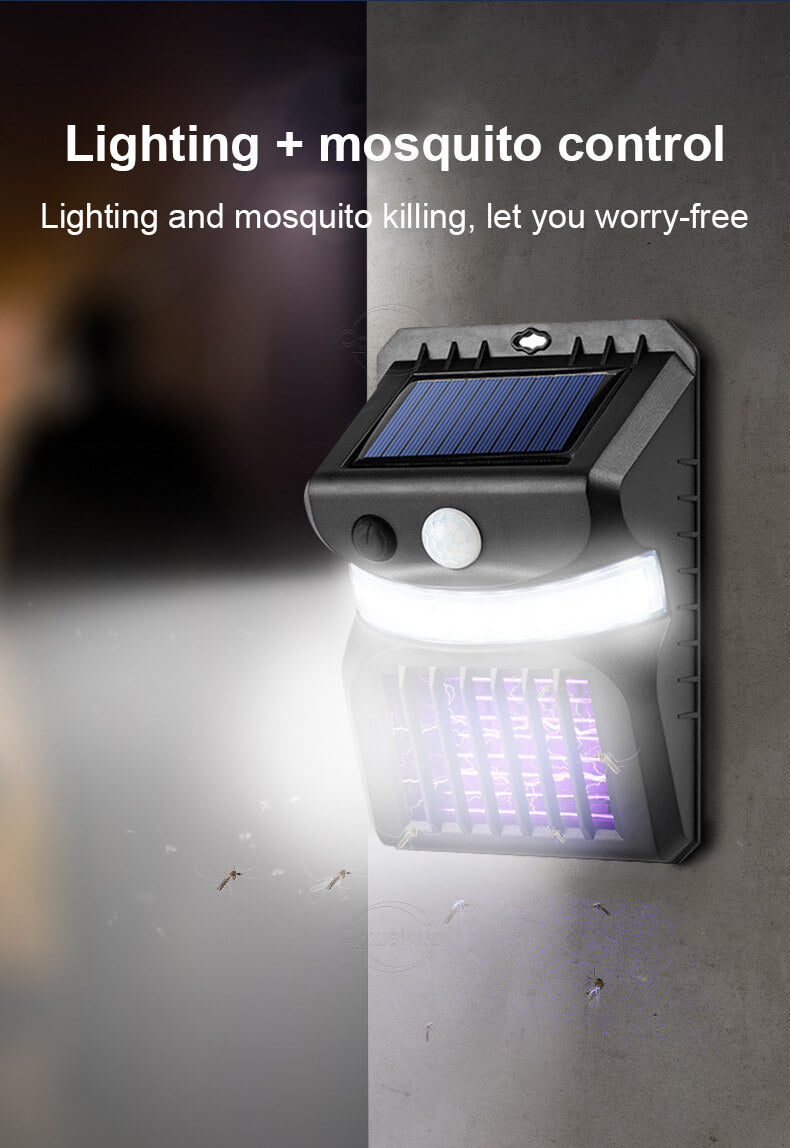 Solar Mosquito Repellent Function Human Intelligent Sensor Outdoor Garden Wall Sconce Lamp