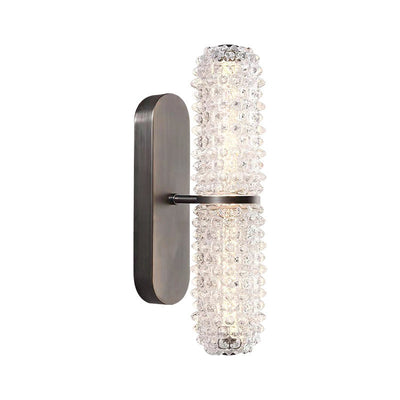 Modern Luxury Glass Column Aluminum LED Wall Sconce Lamp